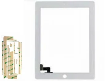Apple iPad 2 frontglas m. touch digitizer, Hvid