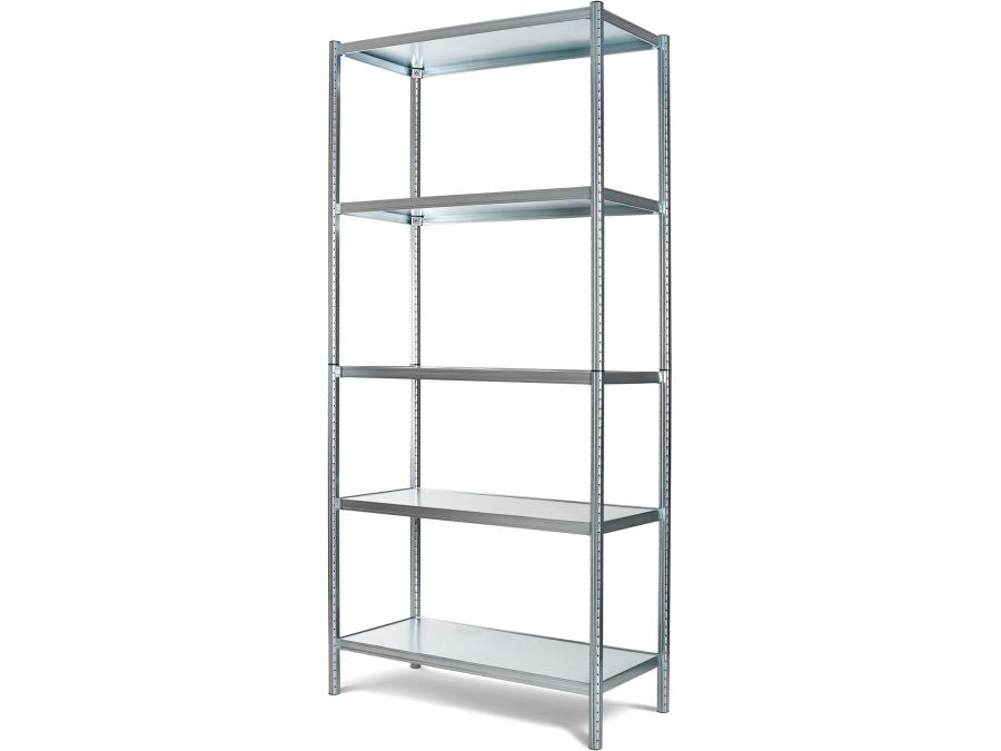 DIY stålreol med 5 hylder - 43 x 92 x 200cm