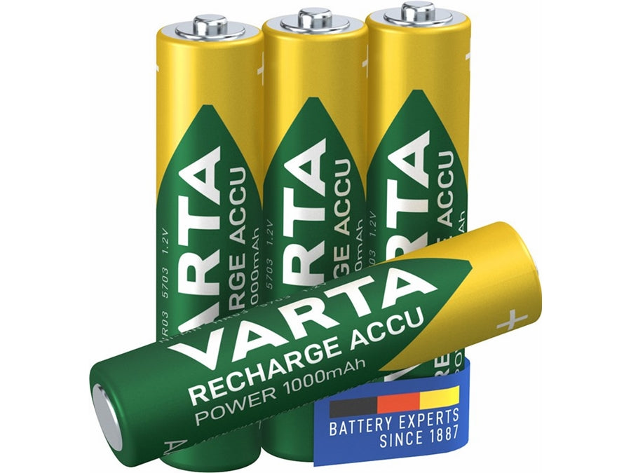 BATTERI RECH.ACCU POWER AAA 1000MAH 4ST/