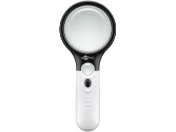 Forstørrelsesglas m. 1,75x / 12,25x dioptri, Ø75/22mm, LED