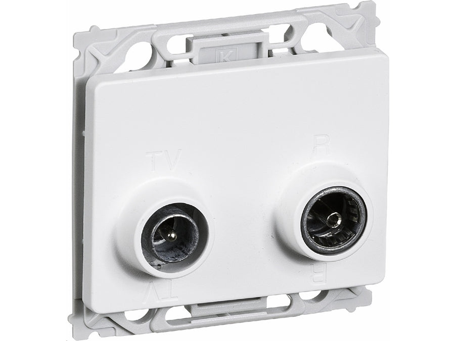 OPUS 66 Antenneudtag TV/R slutdåse Class A+, Hvid (TD301)