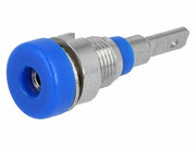 2mm Bananbøsning 10A, 23mm, Blå