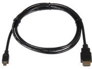 HDMI 2.0 kabel - HDMI (A) han > micro (D) han, Sort (1,8m)