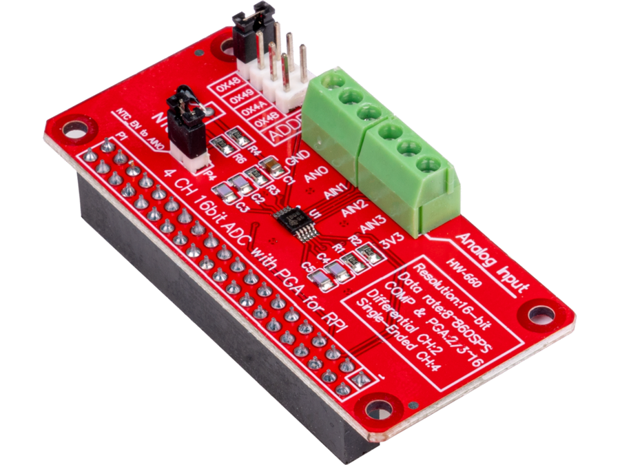 ADS1115 4-channel A/D module for Raspberry PI