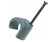 Kabelsøm-clips - Rund Ø14-20mm, Grå (100 stk. box)