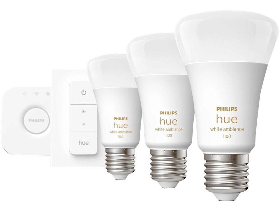 Hue White ambiance Starter Kit - 8W A60 E27 (3 sæt)