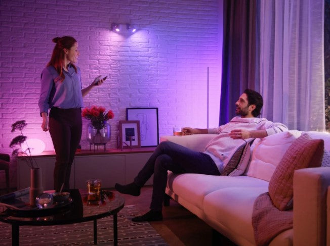 Hue White and Color Ambiance GU10 pære - 4,2W, BT (2-pak)