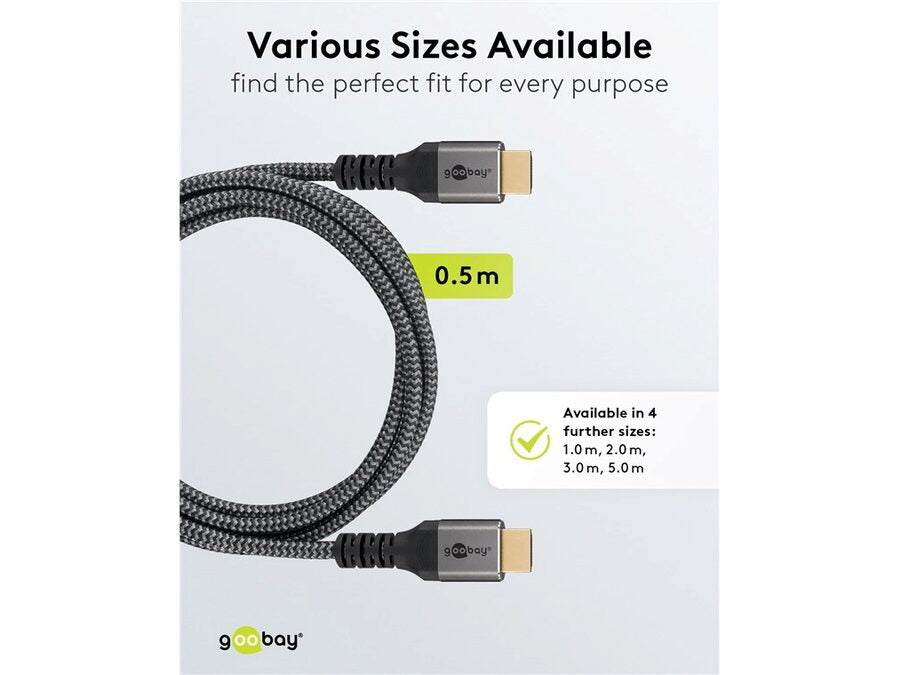 Ultra High Speed HDMI 2.1 Kabel - 8K/60Hz - Grå (2m)