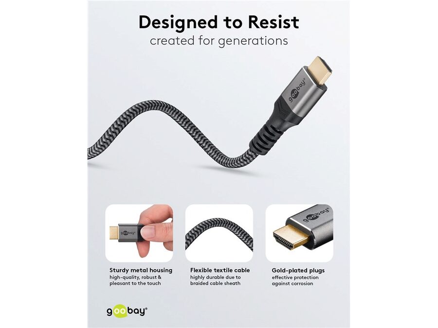 Ultra High Speed HDMI 2.1 Kabel - 8K/60Hz - Grå (2m)
