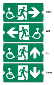 HANDICAP NØDLYSSKILT  WAYOUT IP65