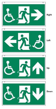 HANDICAP NØDLYSSKILT  WAYOUT 30M