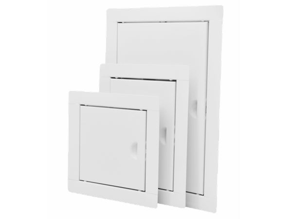 Inspektionslem - 150x300mm, Galv. metal, Hvid