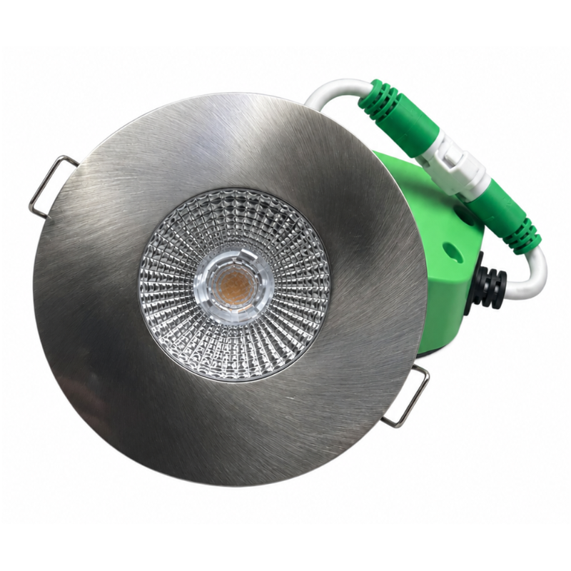 Daxtor DAX F-35-D 5W LED spot 2700K IP44 – børstet stål inkl. driver