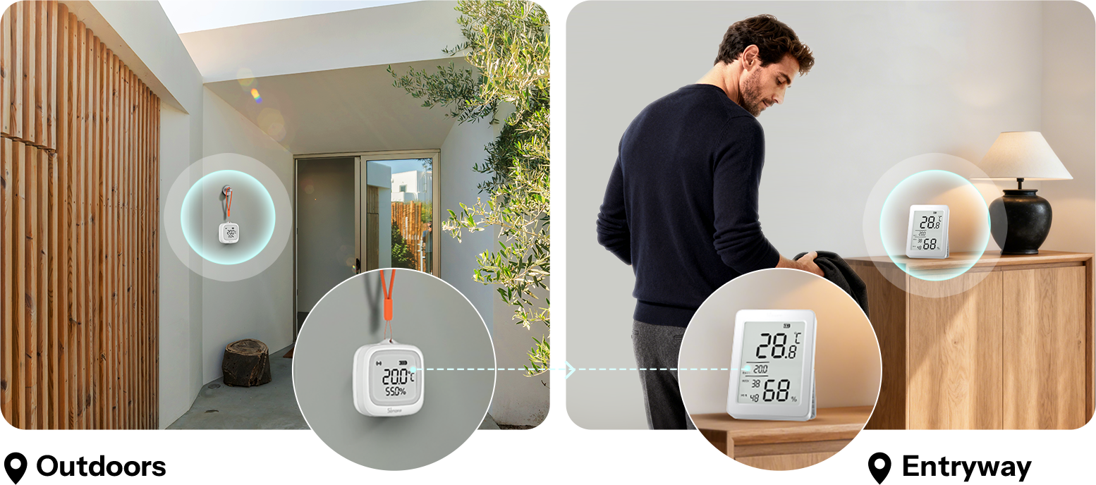 Zigbee SNZB-02DR2 - Temperatur- og Fugtighedssensor