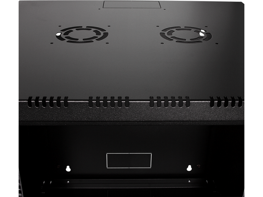 19" væg-rackskab - 12U B600xD560mm (Single) Sort