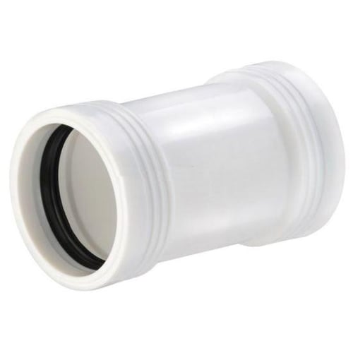 32 mm Dobbeltmuffe afløb hvid PP