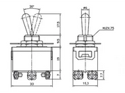 MAXI vippekontakt - 1P ON-ON 10A/250V