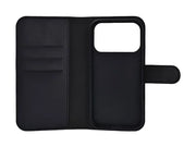 Wallet cover til iPhone 17 Pro, stand funktion, Sort