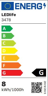 71 cm Akvarie LED Armatur - 8W, Hvid/Blå, Sugekopmontering, Vandtæt IP67