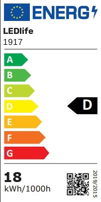 LEDlife 2G10-PRO23 - LED lysstofrør, 18W, 23cm, 2G10, 155lm/w (Erstatter 36W, 230V, 2800lm, RA80)
