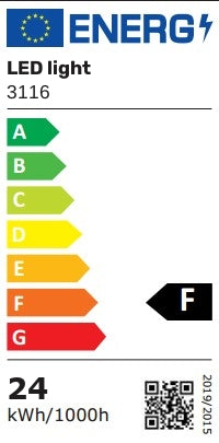 LED Panel 60x30 - 24W, hvid kant, 230V, 2040lm, RA80, 3000K