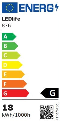 18W LED kompaktrør - 2D fatning, GR10q 4pin, erstatning for 30W, 230V med ballast, 1410lm, RA80.