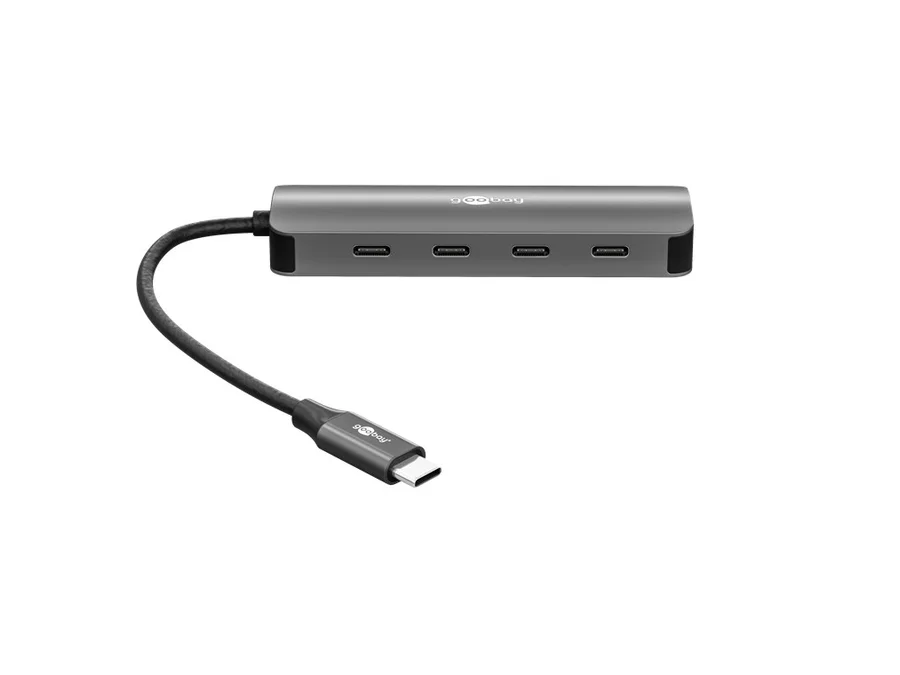Slim 4-Port USB Hub - USB-C til USB-C, 10Gbit/s