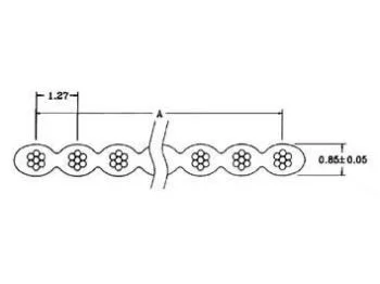 Fladkabel - 10 pol 1,27mm AWG28, Grå (metervare)