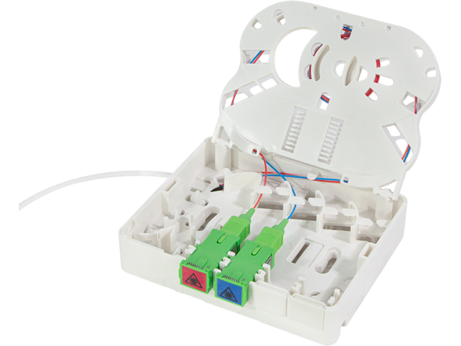 FTTH termineringsboks 2 x SC/APC med 40m fiberkabel