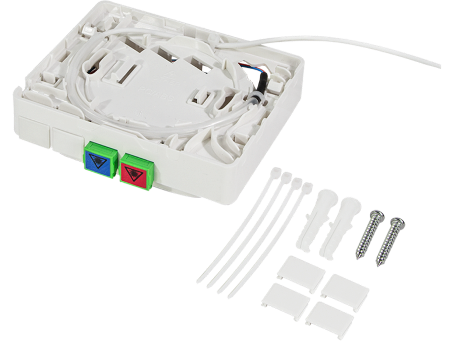 FTTH termineringsboks 2 x SC/APC med 40m fiberkabel