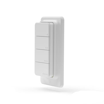Shelly BLU RC Button 4 ZB hvid - Bluetooth & zigbee 4-kanal fjernbetjening