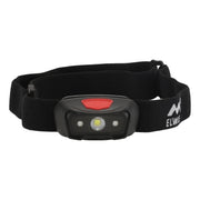 Elwis PRO Aktiv H360R genopladelig pandelampe 360 & 33 lumen rød nattesyn LED foran silikone indvend