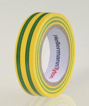 HelaTape-Flex 19mm x 20m Gul/Grøn 10 ruller