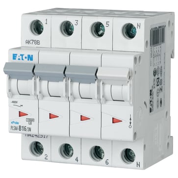 Automatsikring 16A 3P+N C 4M 6KA