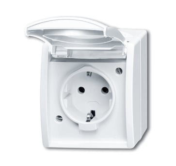 Stikkontakt (ocean) IP44 ENKELT 16A Hvid