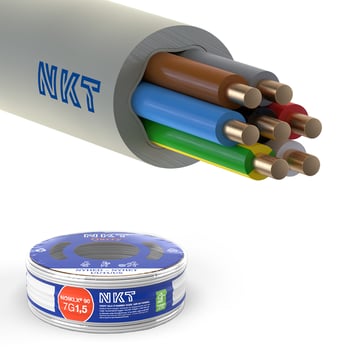 NKT installationskabel 7x1,5mm² NOIKLX - 50 meter