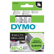 DYMO D1 tape sort/klar 9mmx7m