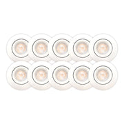 Luna Quick install 2.0 10-pack Downlight ISO GU10 Mat Hvid 3000K 385lm 5W Indendørs/udendørs Dæmpbar