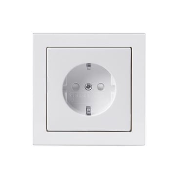 Stikkontakt ENKELT 16A (komplet) 1M Hvid