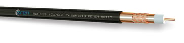 Coaxkabel / antennekabel  HD 113 Cu/Cu PE-250