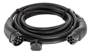 Ladekabel til el-bil 1 x type2 han stik og 1 x type2 Hun stik 3F 32A 22KW kabellængde 7,5M