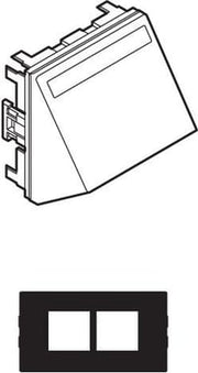 UDTAG 2XRJ45 KEYSTONE CL TP9 HV
