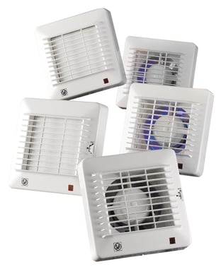 S&P ventilator EDM 100CMZ m. aut. lukke, kugleleje og snoretræk