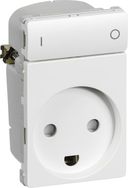 IHC Wireless FUGA Stikkontakt 1½ modul hvid