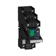 RXM RELÆ M/SOKKEL+LED+TEST 2C/O 24VDC