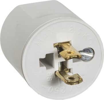 Lampestikprop 2-leder lysegrå