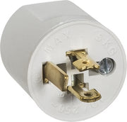 Lampestikprop 2-leder + jord lysegrå