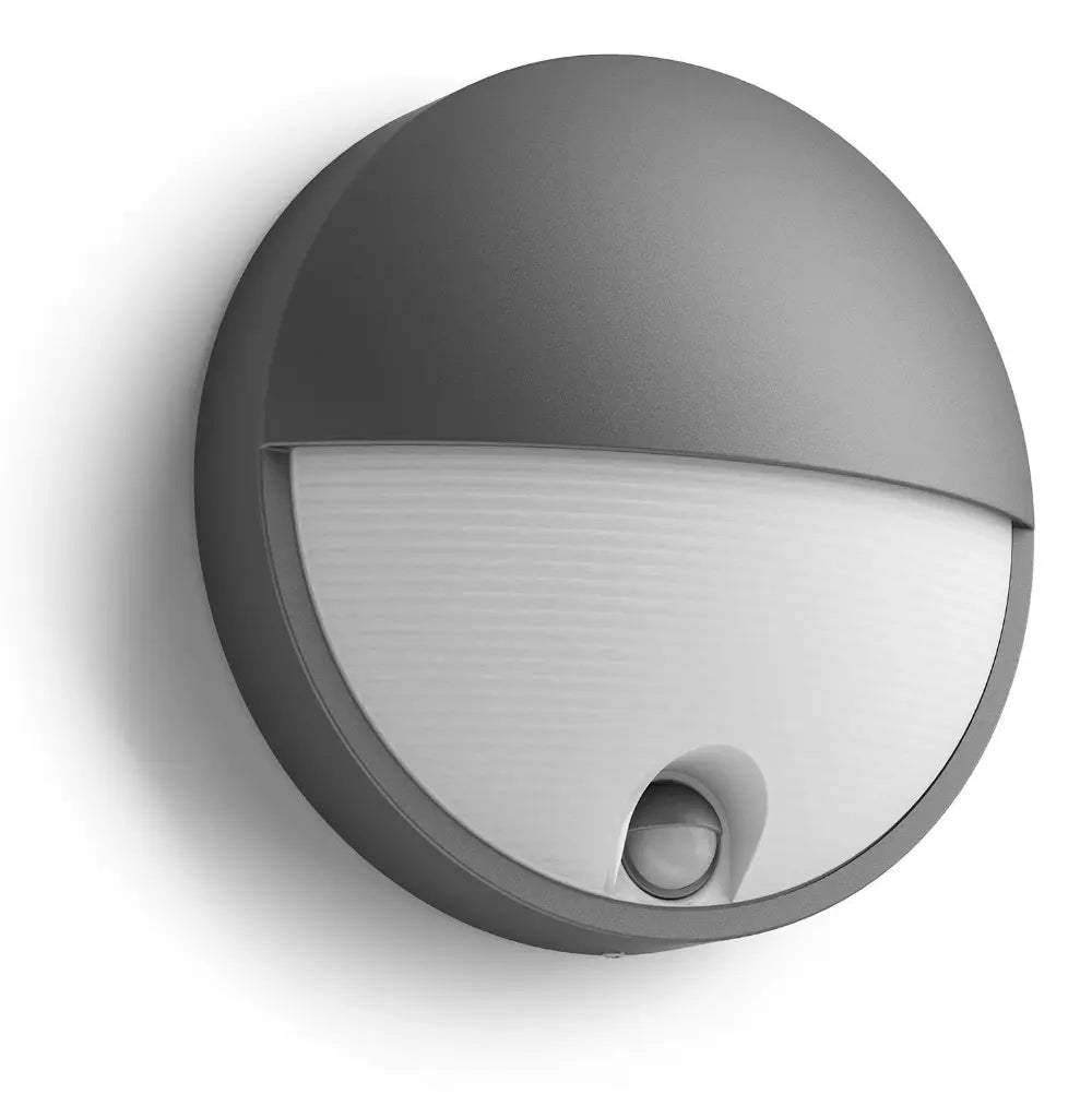 PHILIPS Capricorn væglampe 5,5W LED 2700k IP44 Antracit (IR sensor)