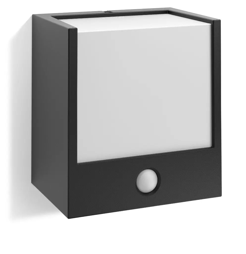 Macaw wall lantern black 1x3.5W 230V IR (sensor)