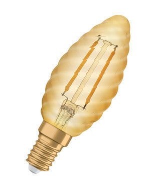 OSRAM Vintage 1906 LED kerte snoet 1,5W/825 (13W) E14 guld